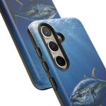 Yellowfin Tuna Phone Case, Deep Blue Water Tough Cover, Gift