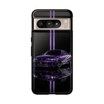R33 Skyline Phone Case, Purple 97 JDM Sports Car Stripe Studio Cover