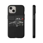 Black ZL1 Camaro Phone Case Muscle Car Tough Cover Gift Art