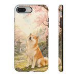 Akita under Cherry Blossoms Dog Breed Phone Case
