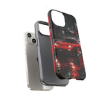 RX7 Phone Case Red, Night Drift JDM Sports Car Tough Cover, Gift