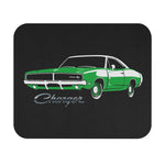 Green Classic Charger Car Mouse Pad | Retro Muscle Car Desk Mat