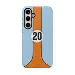 Blue Orange 20 Retro Endurance Racing Stripe Tough Phone Case Cover
