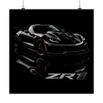 C7 ZR1 Poster Supercar Wall Art Print Modern Muscle Car Garage