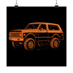 1971 Chevy K5 Blazer Poster Wall Art Print Classic 4x4 SUV Garage Decor Gift