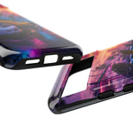 Sunset Car Meet Civic Phone Case | Sports Cars, Palm Trees, Neon Beach Scene