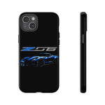 Blue C7 Z06 Sports Car Tough Phone Case Track Style Cover Gift