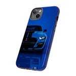 Blue Mustang Art Phone Case, GT500 American Muscle Car Tough Cover for Men