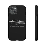 Vintage Galaxie 500 Phone Case | Classic Car Illustration, Black
