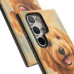 Goldendoodle Fluffy Curls Portrait Art Tough Phone Case