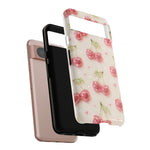 Pink Cherry Pattern Phone Case | Cute Retro Fruit Design