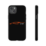 Orange C8 Phone Case for Chevy Fans, Tough Protective Cover