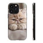 Persian Kitten Phone Case, Sleepy Macro Close-Up Portrait Cover