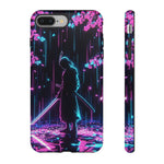 Neon Samurai Katana Rain Vaporwave Art Tough Phone Case