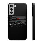 C7 Z06 American Flag Black Sports Car Tough Phone Case Cover