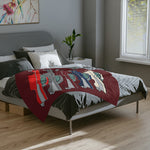 1957 Bel Air Five Color Side Profile Microfiber Throw Blanket Classic Car Gift