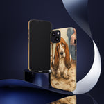 Guilty Basset Hound Phone Case, Muddy Watercolor Art Cover