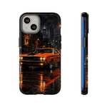 Challenger RT Phone Case, Rainy City Night Muscle Car Tough Cover
