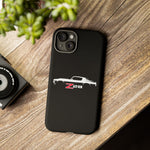 1970 Camaro Z28 White Silhouette Tough Phone Case Cover Gift