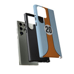 Blue Orange 20 Retro Endurance Racing Stripe Tough Phone Case Cover