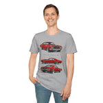 1970 Red Chevelle Muscle Car Trio T-Shirt | Classic Car Illustration