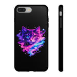 Galaxy Cat Cosmic Swirl Vaporwave Phone Case Mystical Tough Case