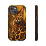 Bengal Cat Wild Spots Gold Art Tough Phone Case