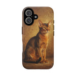 Abyssinian Warm Ticked Portrait Art Tough Phone Case