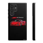 Red C8 Z06 Illustration Phone Case for Vette Owners | Tough Cover