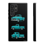 Turquoise 1955 Stepside Pickup Truck Tough Phone Case - 3 View