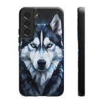 Siberian Husky Geometric Diamond Art Tough Phone Case