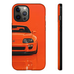 Orange Supra Phone Case, MK4 90s JDM Legend Tough Protective Cover for Men
