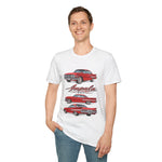 Red Vintage 1960 Chevy Impala Trio T-Shirt | Classic Car Illustration