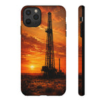 Texas Oil Rig Sunset phone case | Tough Cases