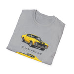 Yellow 1972 Chevelle Muscle Car T-Shirt | Classic Auto Trio Illustration