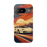 Retro Sunset Countach phone case | Sports car tough cover