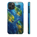 Mahi Mahi School Phone Case, Dorado Fish Frenzy Cover for Anglers