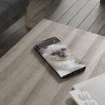 Ragdoll Kitten Phone Case, Blue Eyes Macro Portrait Cover, Gift