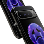 Glitch Sad Face Phone Case, Anime Melt Static Tough Cover