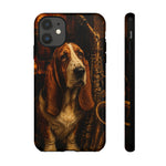 Basset Hound Phone Case Jazz Saxophone Tough Cover Gift Art