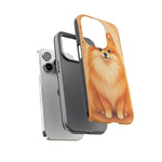 Pomeranian Tiny Fox Fluffy Art Tough Phone Case