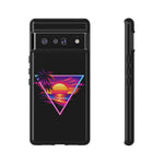 Synthwave Sunset Triangle Phone Case Retro Vaporwave Case