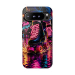 Neon Roller Skates Tough Case | Retro 80s Skate Night Phone Cover