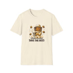 Save The Bees Beekeeper Illustration Funny T-Shirt Gift for Beekeepers Bee Lovers