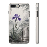 Purple Iris Rain Lakeside Phone Case Zen Art Tough Case