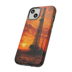 Texas Oil Rig Sunset phone case | Tough Cases