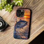 Bluefin Tuna Leaping at Sunset Fishing phone case | Tough Cover