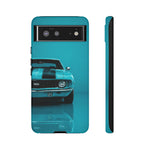 Muscle Car Phone Case Teal 69 Camaro SS, Retro Classic Cover, Guys Gift