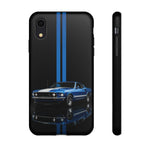 Mach 1 Mustang Phone Case, Blue 69 Muscle Car Stripe Studio Cover