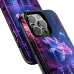 Neon Koi Reflection Vaporwave phone case | Tough Cover